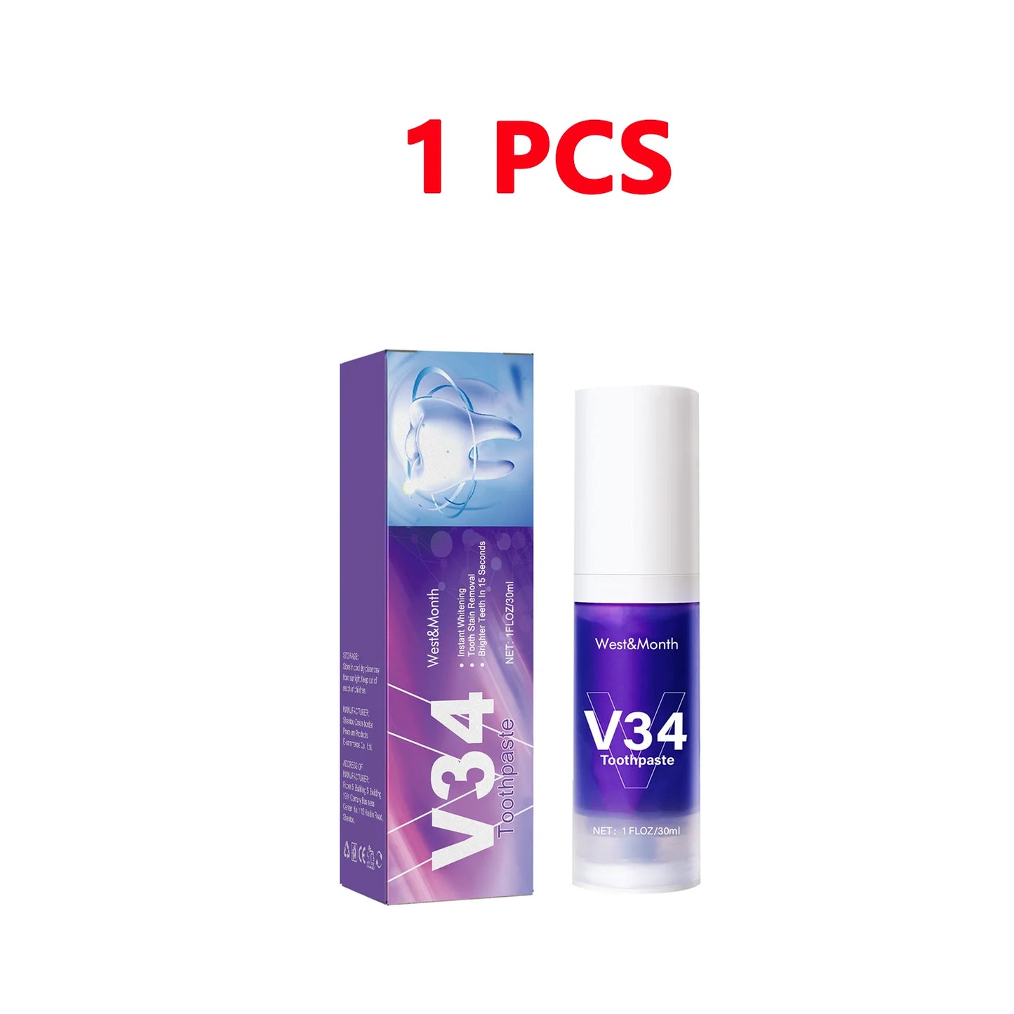 V34 Intensive Teeth Whitening Toothpaste