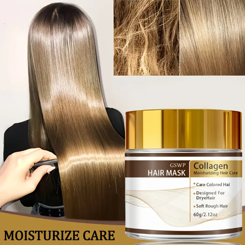 Moroccan Collagen Hair Mask With Glycerin And Biotin — Gold | KIMLUD