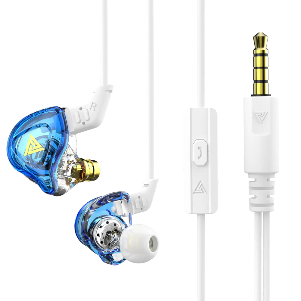 Original QKZ AK6 In Ear Earphone 6 Dynamic Driver Unit Headphone With Mic Stereo Sports HIFI Subwoofer Headset Monitor Earbuds