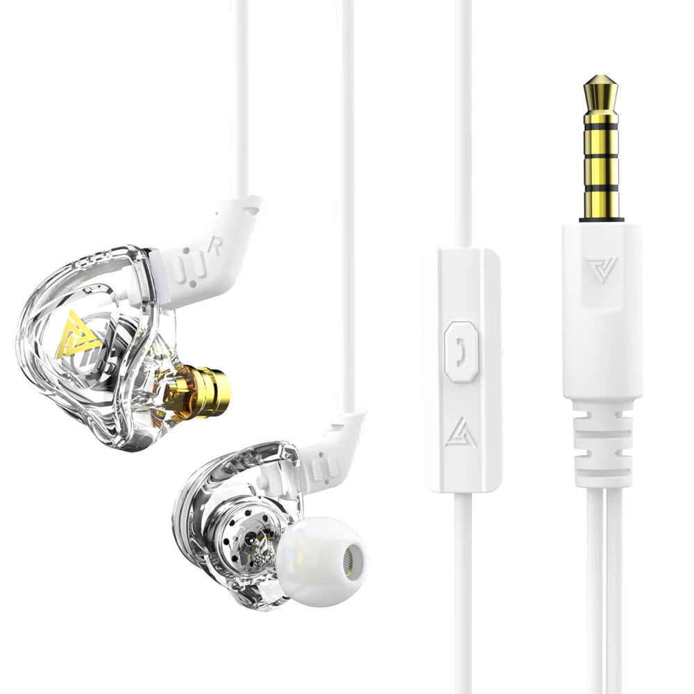 Original QKZ AK6 In Ear Earphone 6 Dynamic Driver Unit Headphone With Mic Stereo Sports HIFI Subwoofer Headset Monitor Earbuds