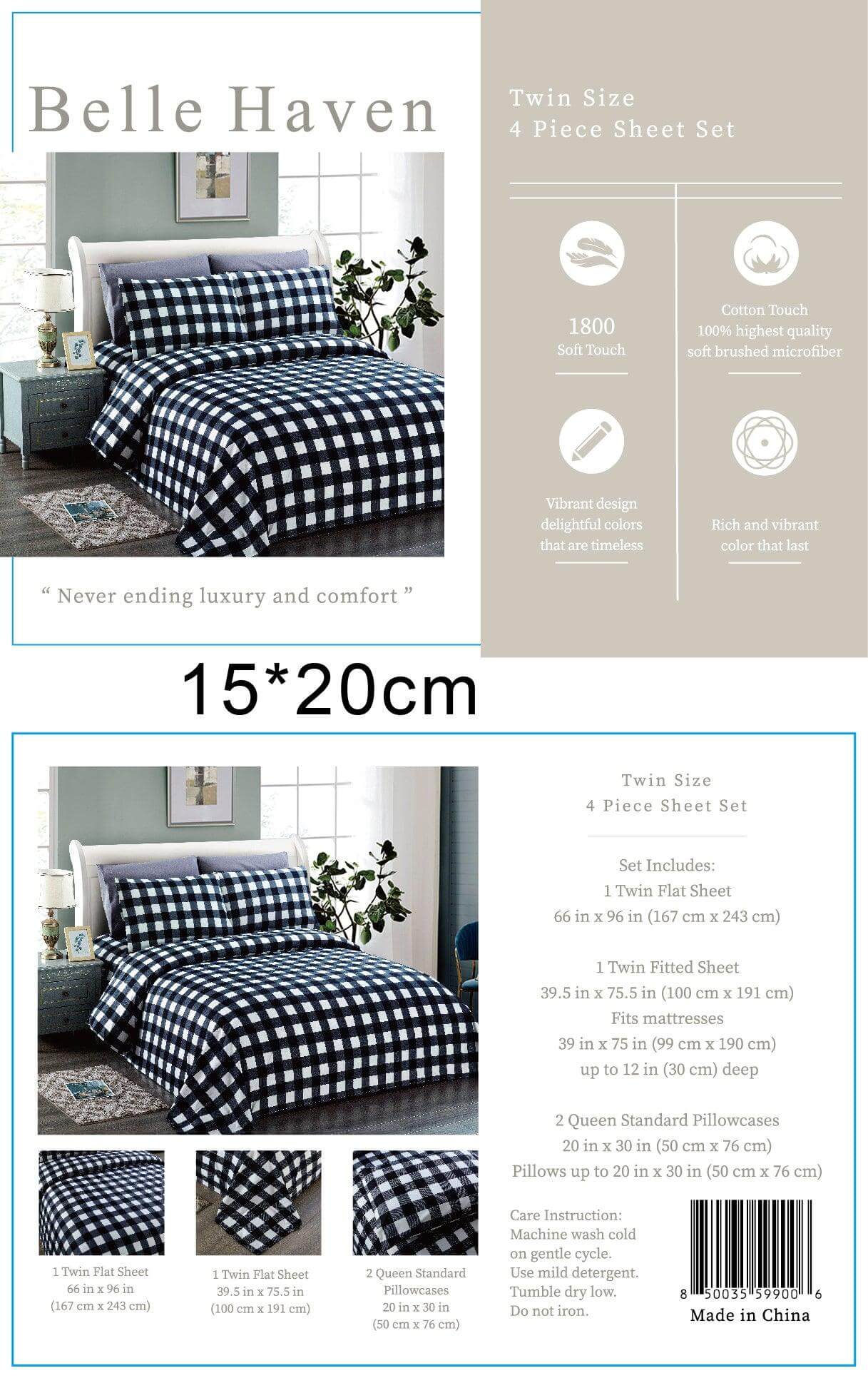 Belle Haven 6 Piece Sheet Set Bedding Sets