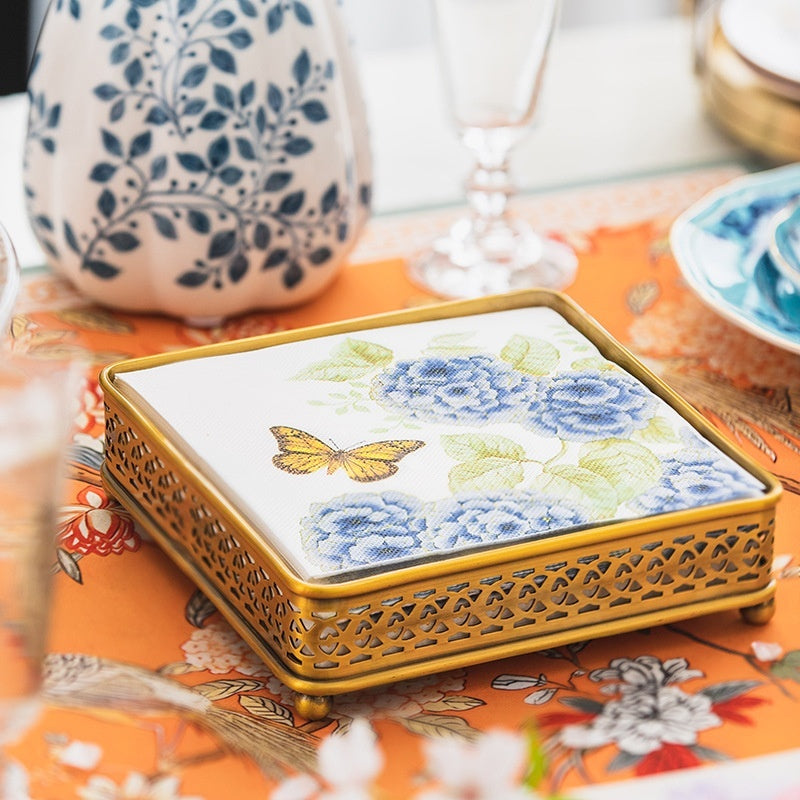 Brass Carved Tray For Home Decor