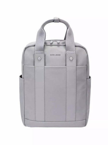 David Jones Canvas Backpack Bag with Dual Handle in grey, featuring dual handles and a modern minimalist design.