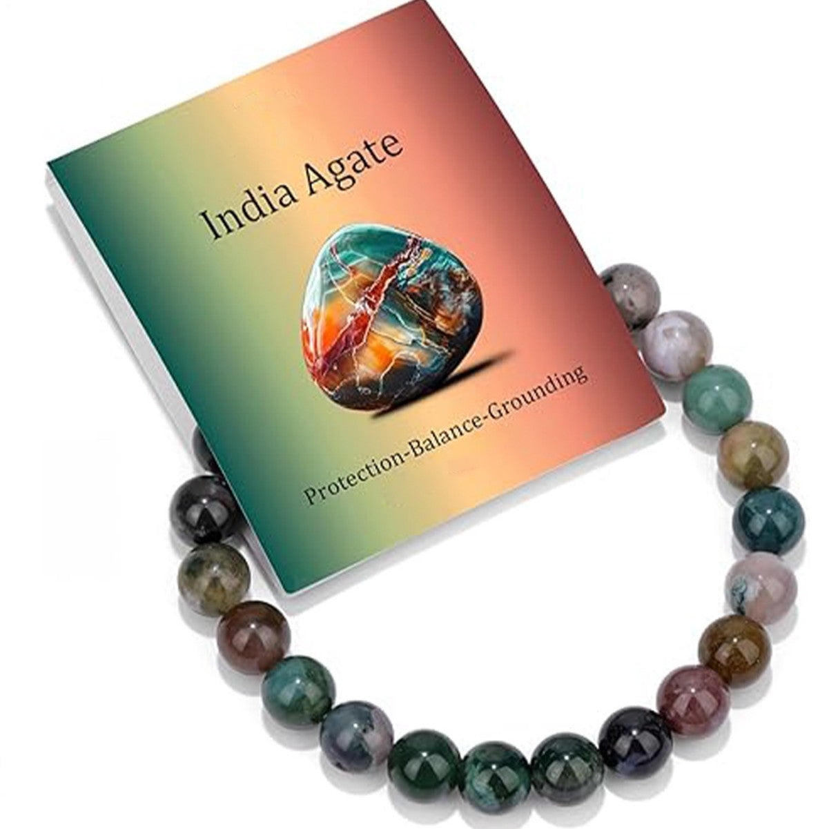 Womens Natural Stone Beaded Elastic Bracelet