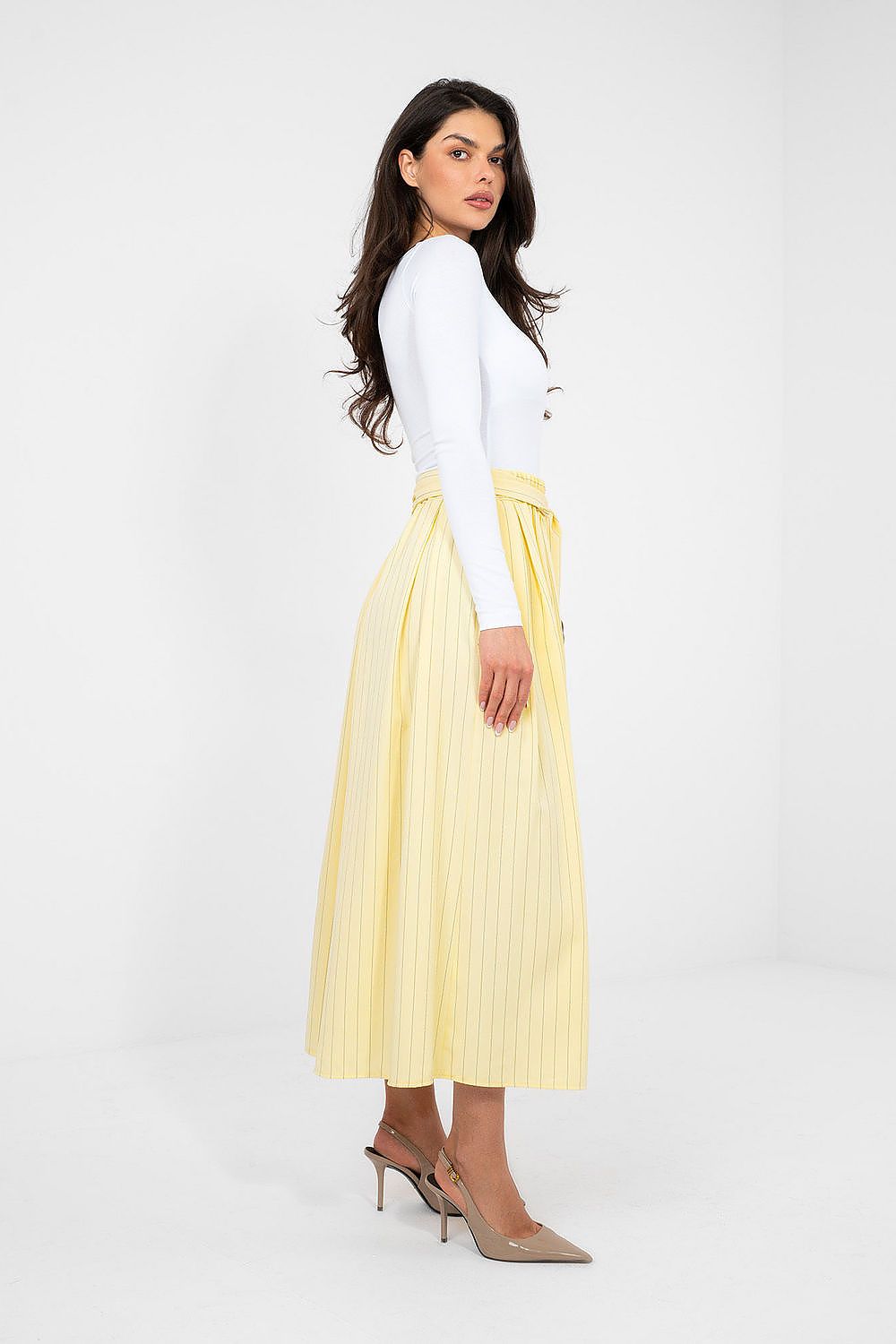 Midi Flared Cut Skirt