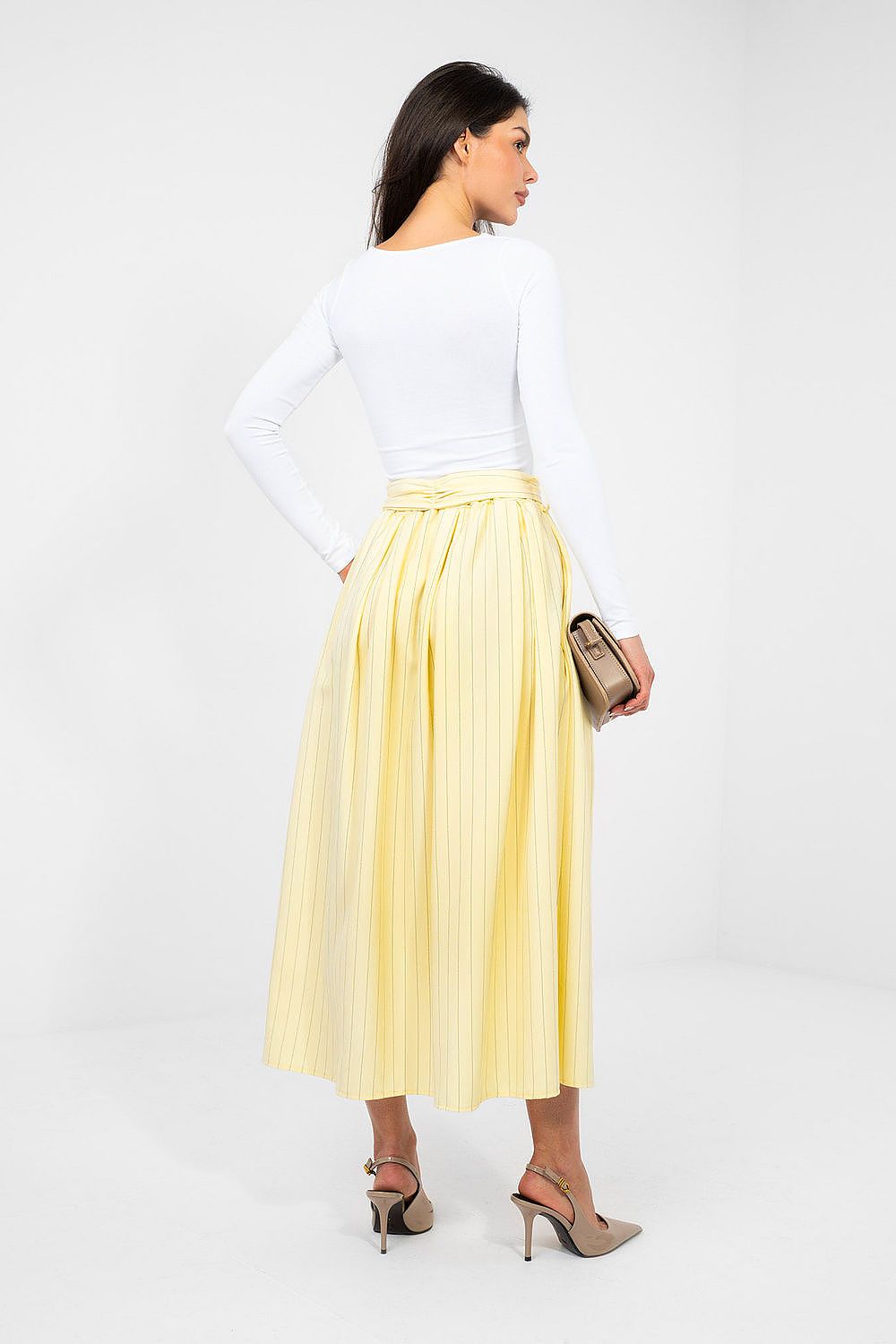 Midi Flared Cut Skirt