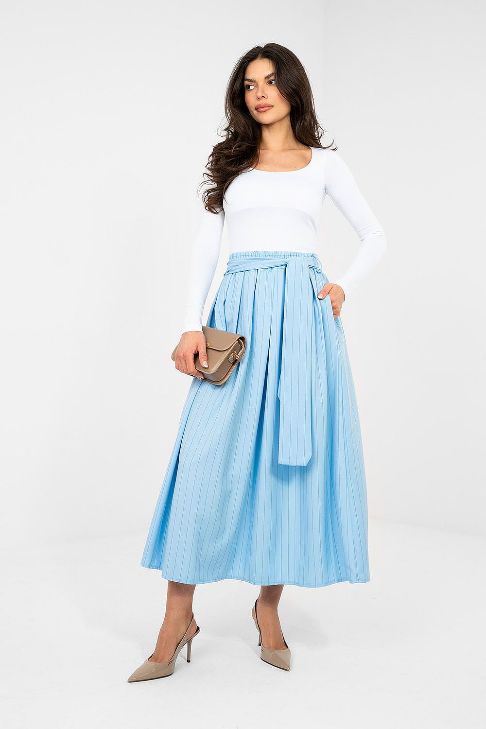 Midi Flared Cut Skirt