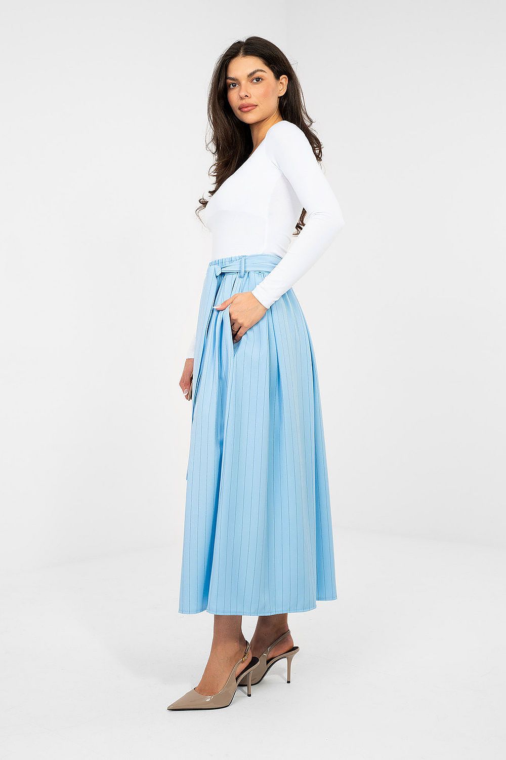 Midi Flared Cut Skirt