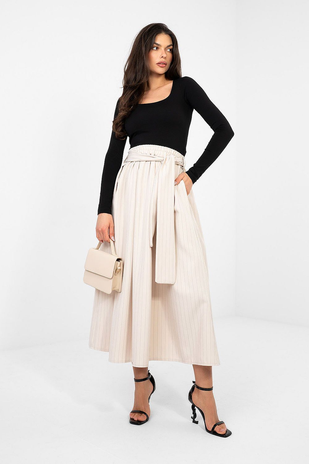 Midi Flared Cut Skirt
