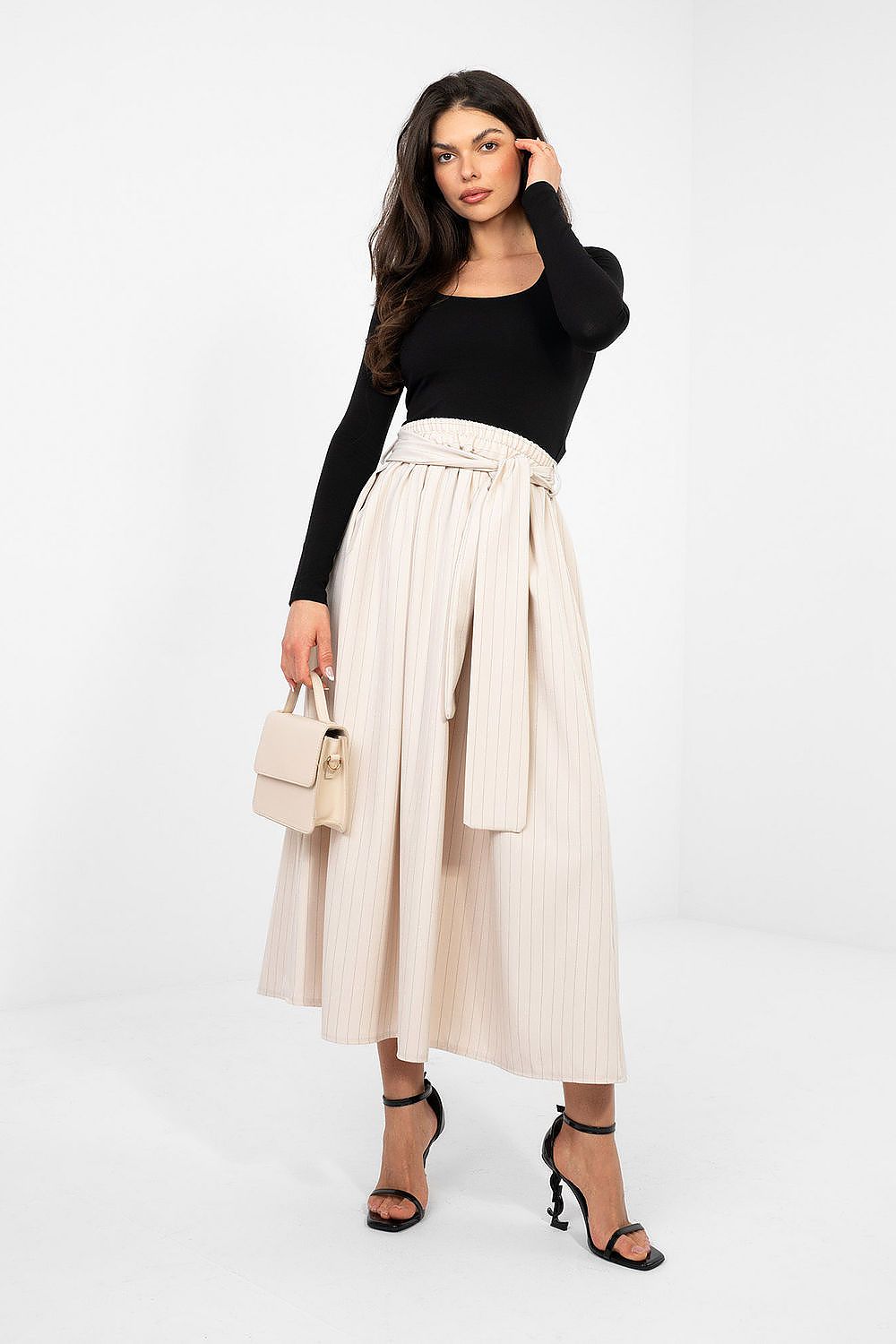 Midi Flared Cut Skirt