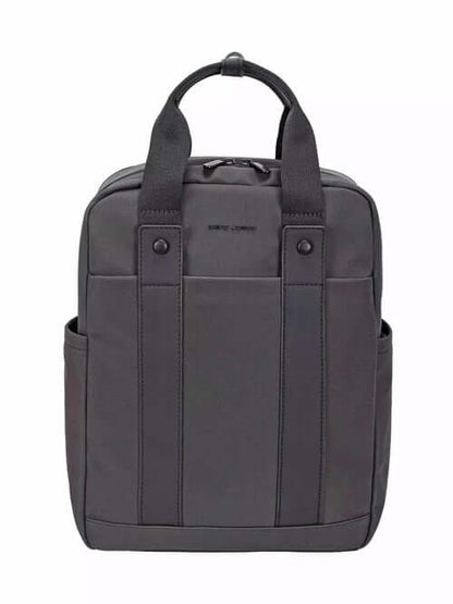 David Jones Canvas Backpack Bag with Dual Handle in sleek grey design, featuring sturdy dual handles and side pockets.