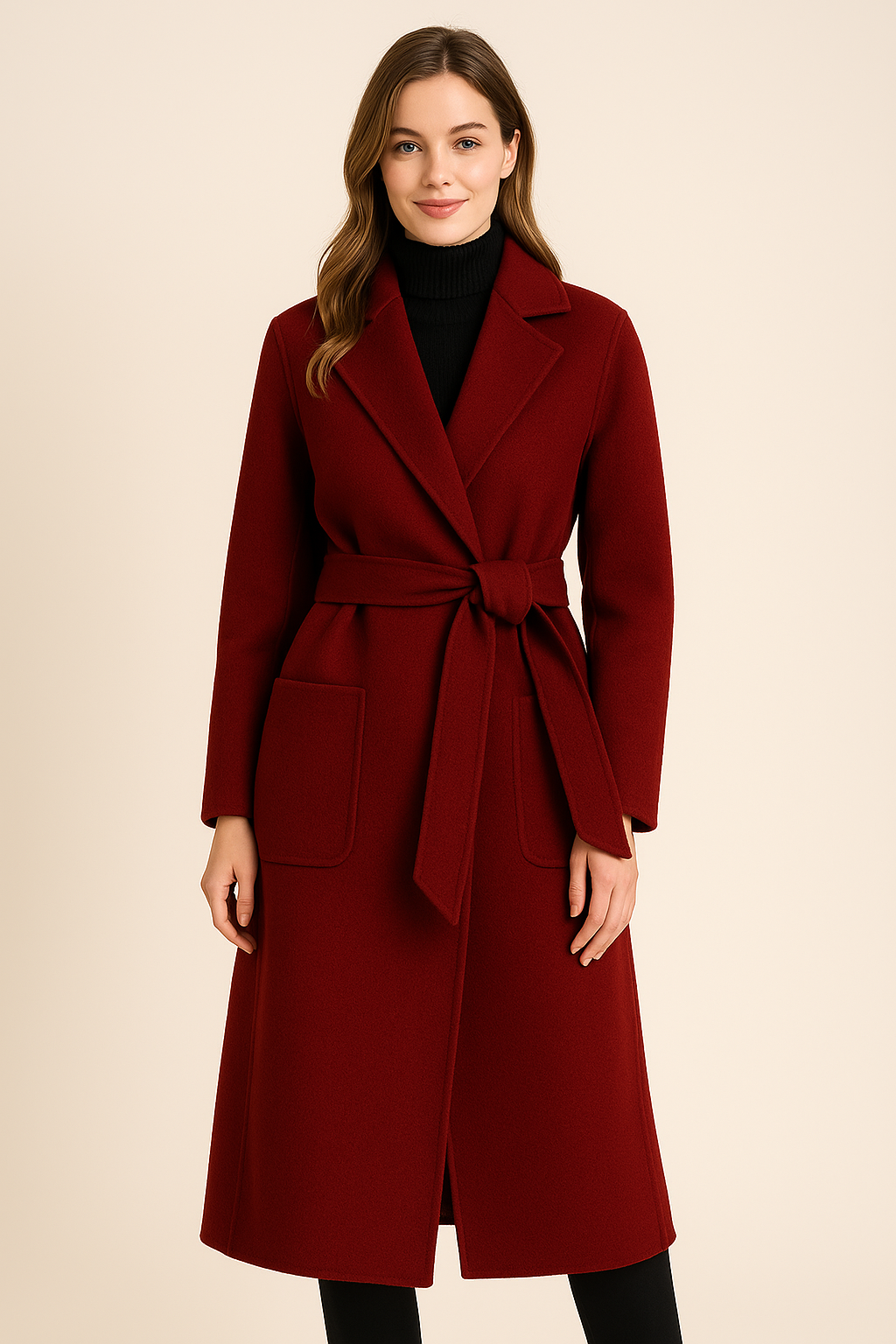 Autumn & Winter Temperament Korean Wool Coat for Women – Elegant