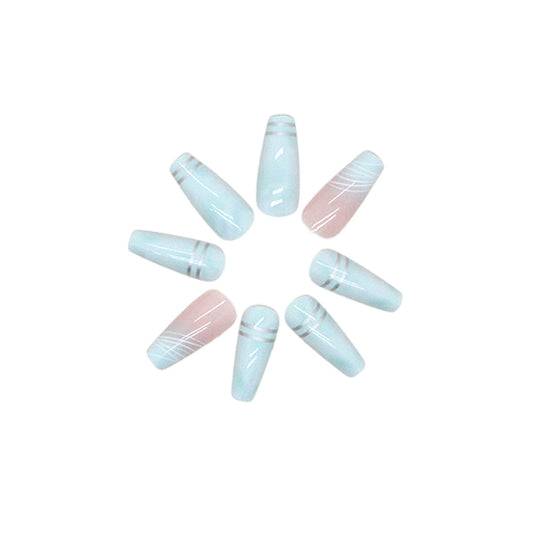 Press On Nails Kit with Glue and gel stickers Reusable Tips