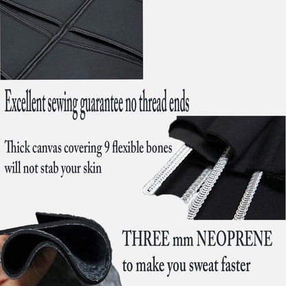 THREE BELT women waist trainer to lose weight while working out features excellent sewing and thick canvas for comfort.