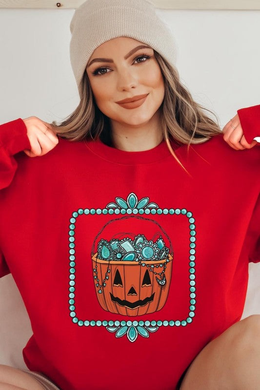 Halloween Basket pumpkin Graphic Sweatshirt