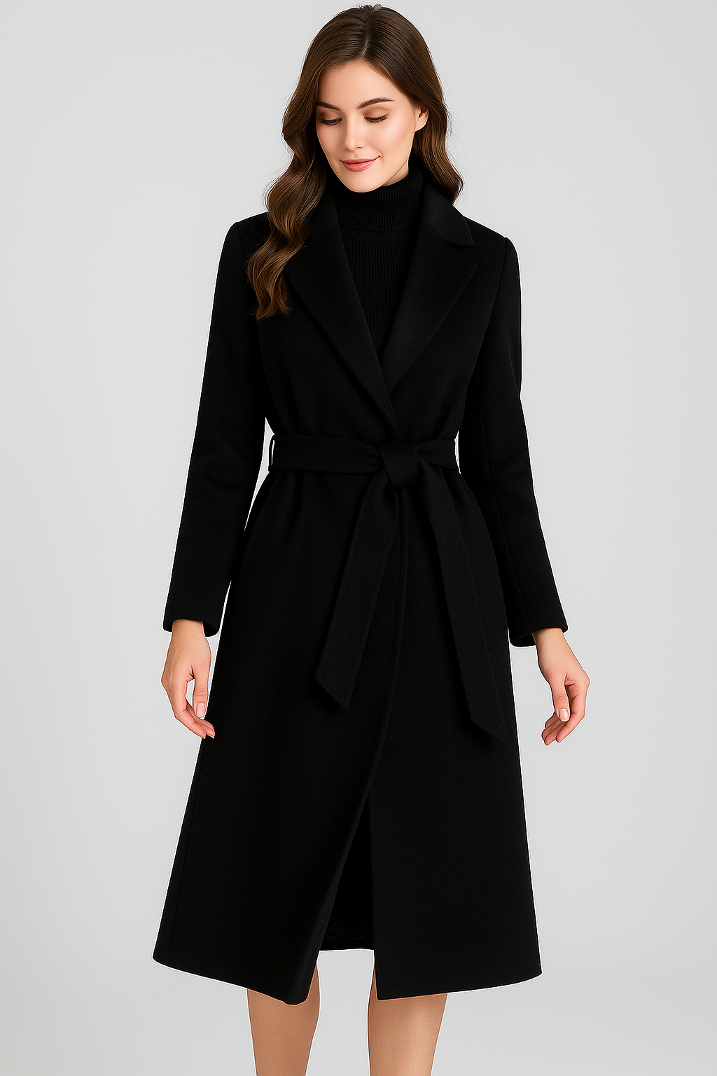 Autumn & Winter Temperament Korean Wool Coat for Women – Elegant