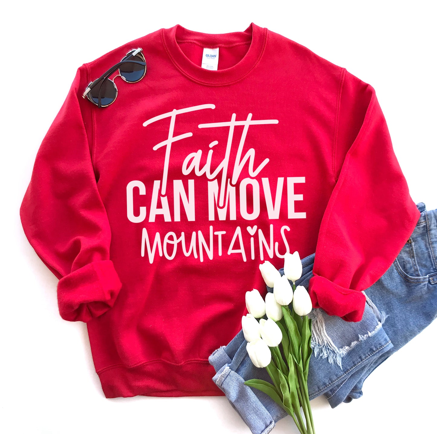 Women's Sweatshirt "Faith Can Move Mountains"
