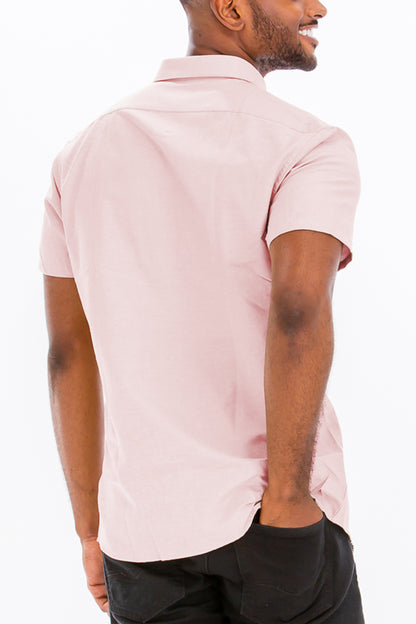 SIGNATURE SHORT SLEEVE BUTTON DOWN SHIRT M3514