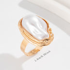 Vacation Style Starfish & Seashell Jewelry Set Irregular Pearl Ring Earrings Ins Style Accessories