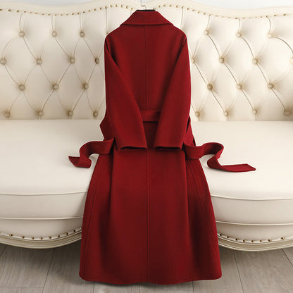 Autumn & Winter Temperament Korean Wool Coat for Women – Elegant