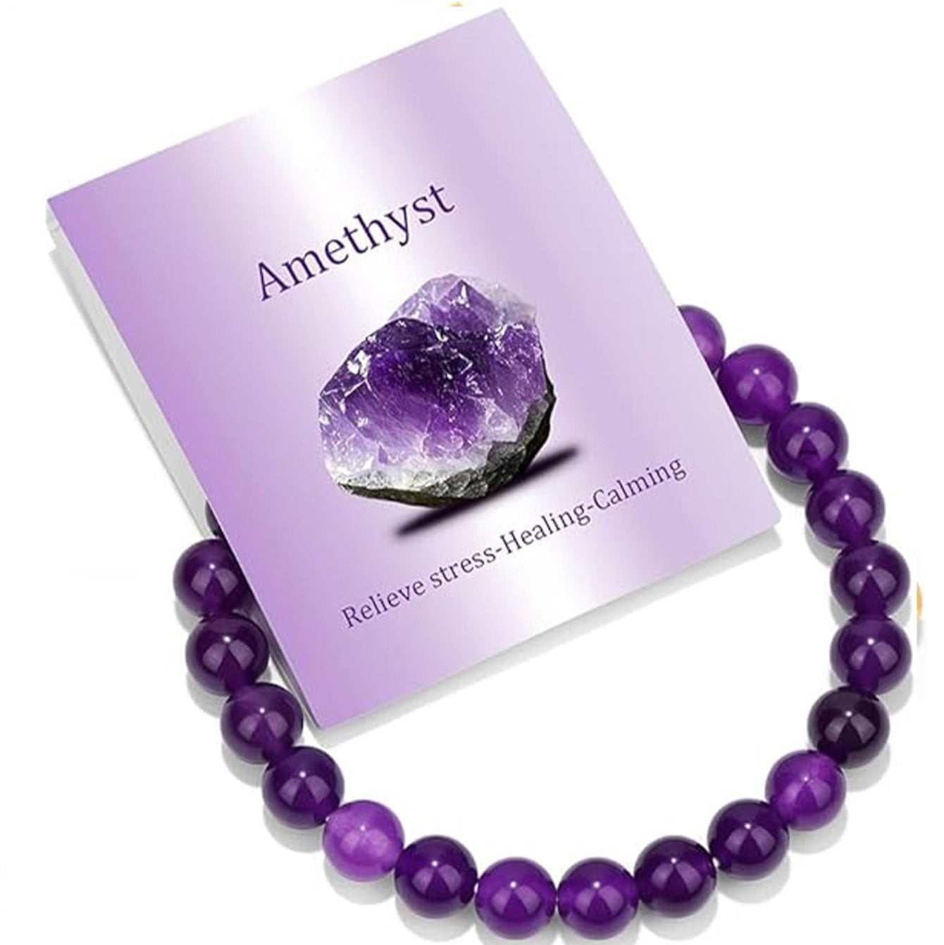 Womens Natural Stone Beaded Elastic Bracelet