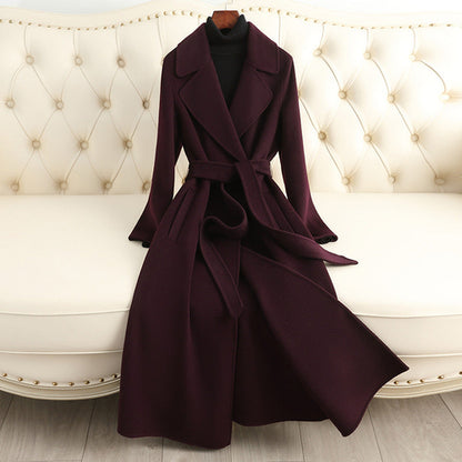 Autumn & Winter Temperament Korean Wool Coat for Women – Elegant