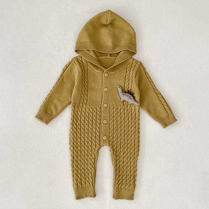 Autumn Arrival Unisex Baby’s Solid Color Geometric Jacquard