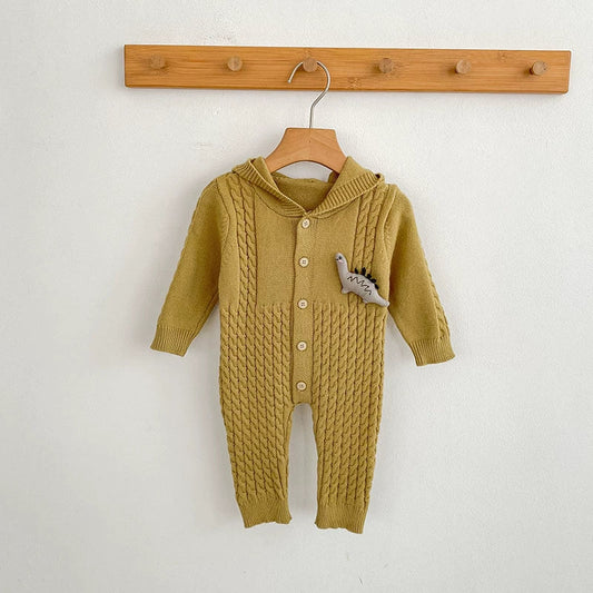 Autumn Arrival Unisex Baby’s Solid Color Geometric Jacquard